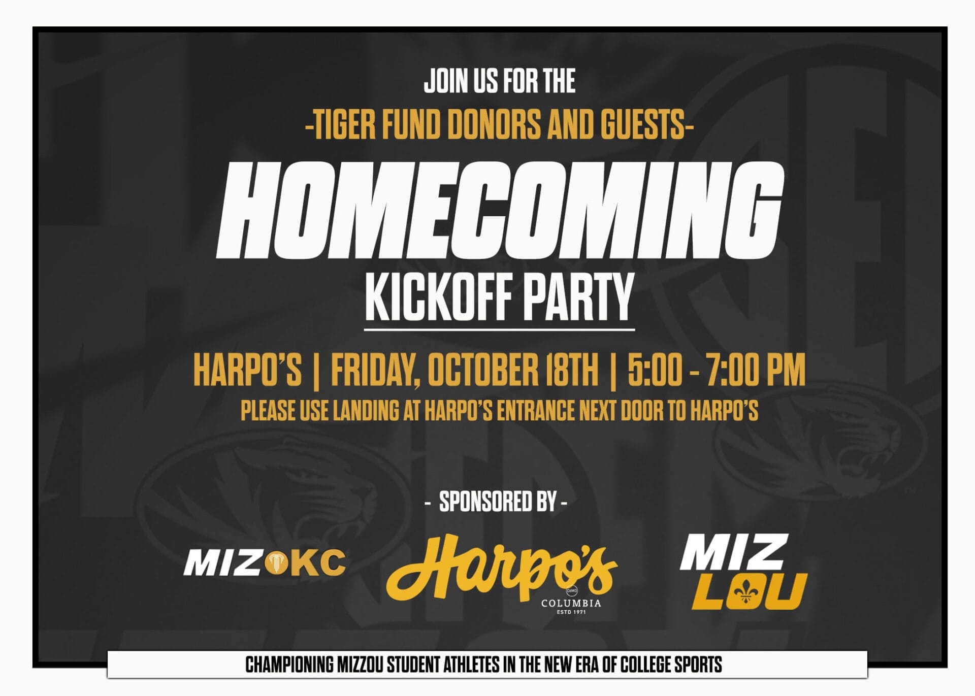 Homecoming Harpos Party